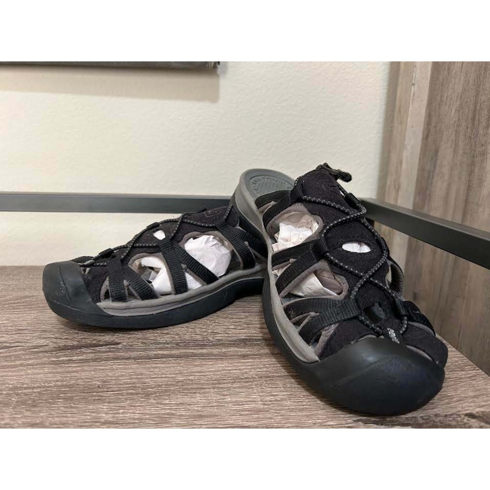 Keen Bali Strap Sandals Womens 11 Black Grey Outdoor Slide Water Shoes 5127-BKGA
